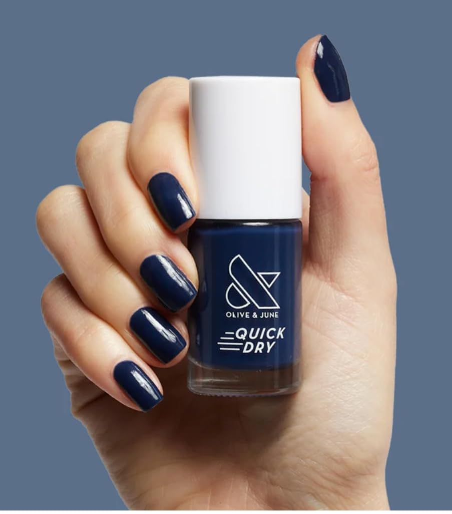 Olive & June Quick Drying Nail Polish, Suited, Midnight Blue, 0.3 fl oz