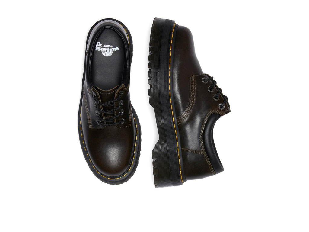 Dr. Martens 8053 Quad Leather Platform Shoes Dark Khaki