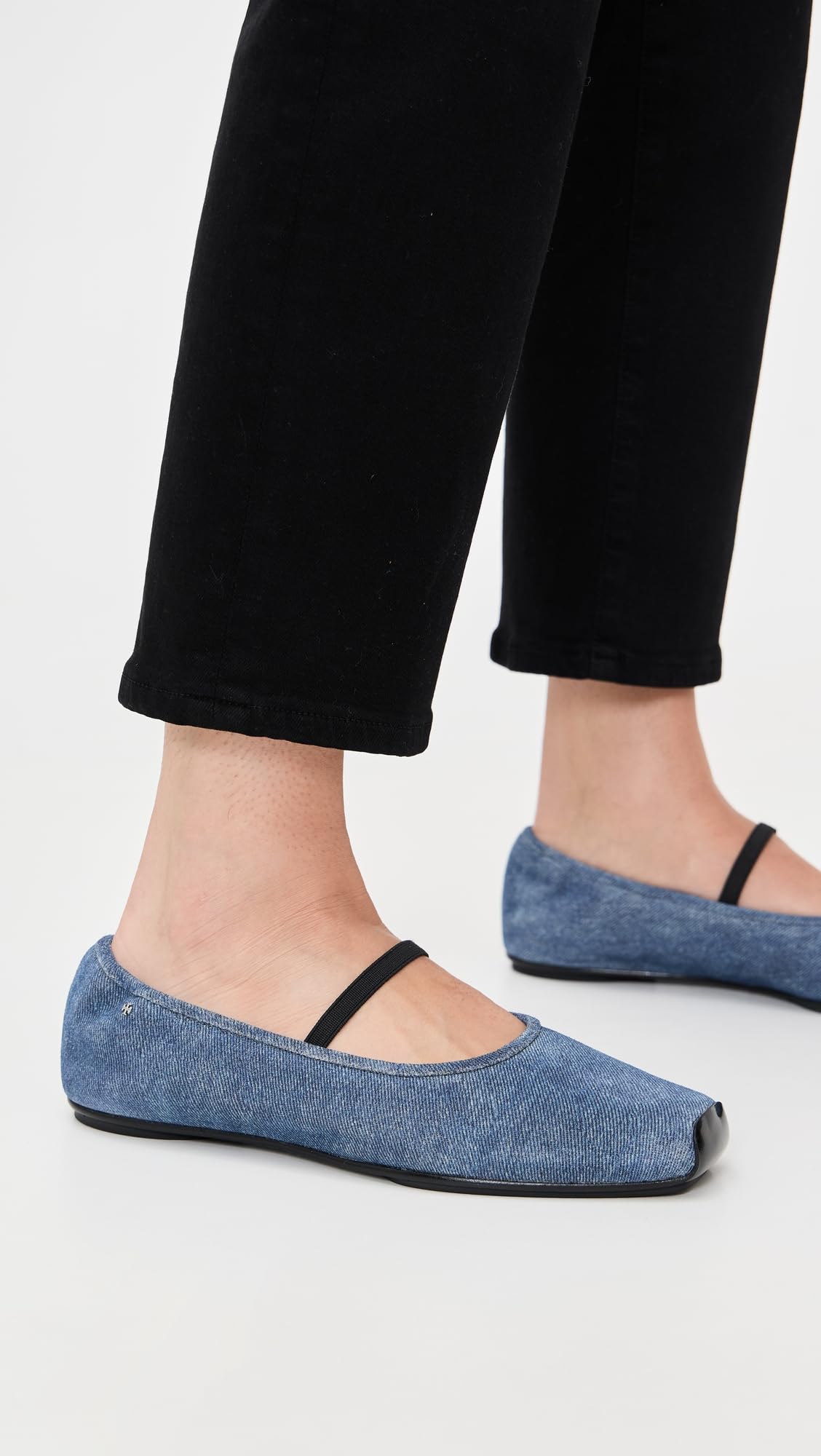 Tory Burch Women's Runway Ballet Flats, Dark Denim/Perfect Black, 11 Medium US