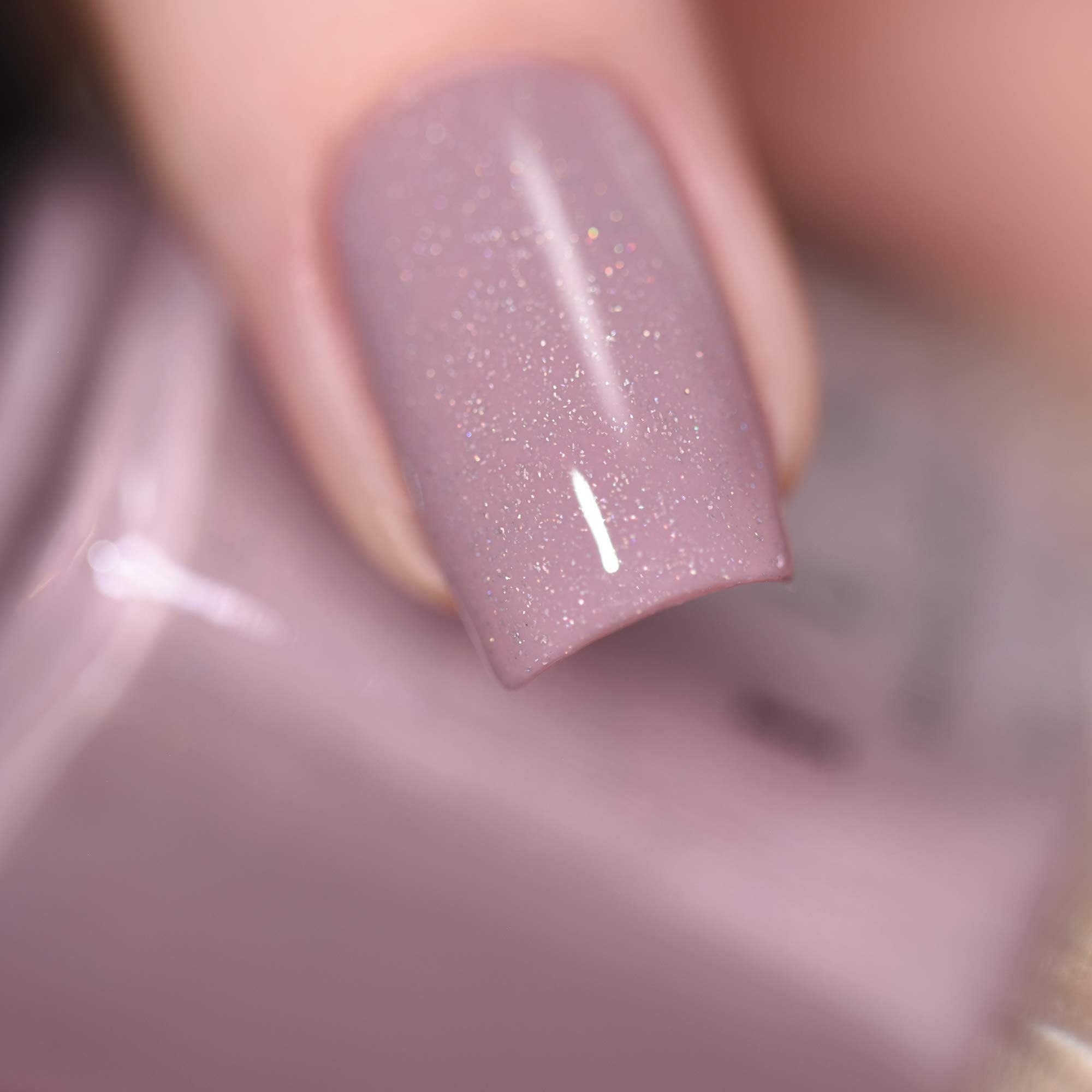 ILNP Internship - Dusty Plum Neutral Nail Polish, Subtle Holographic, Chip Resistant, 7-Free, Non-Toxic, Vegan, Cruelty Free, 12ml