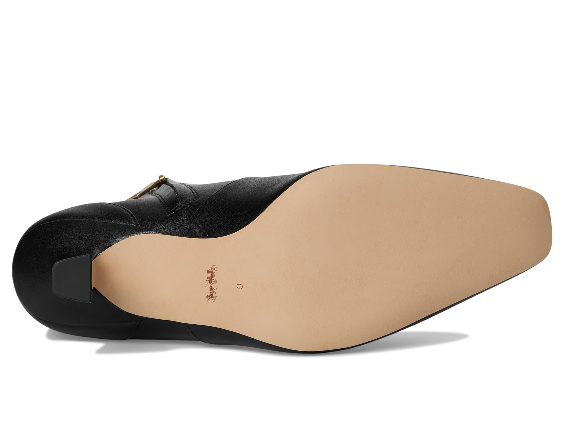 Coach CBP25 Black Sculpted Kitten Heel Bootie