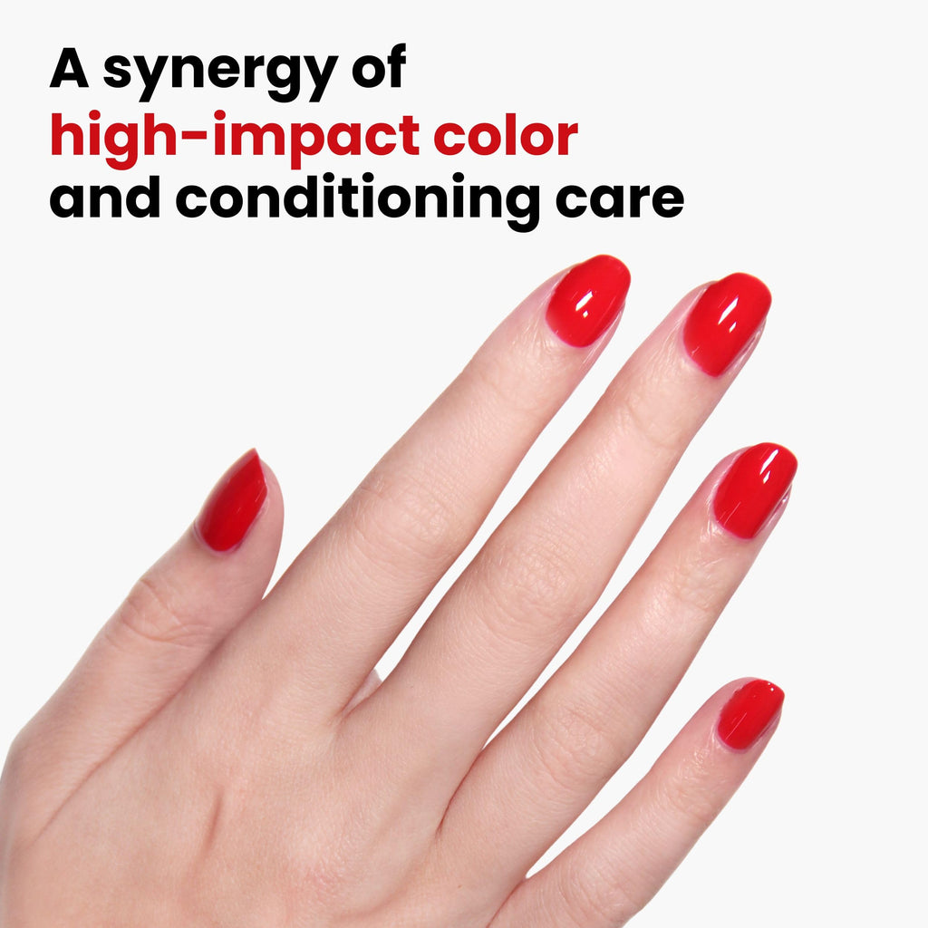 LONDONTOWN lakur Nail Polish - Chip-Resistant, Non-Toxic, Conditions & Hydrates Nails Glossy Vibrant Red, Londoner Love, .40 fl oz
