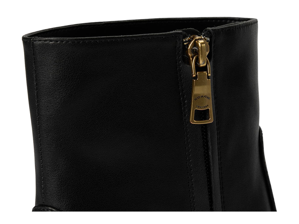 Coach CBP25 Black Sculpted Kitten Heel Bootie
