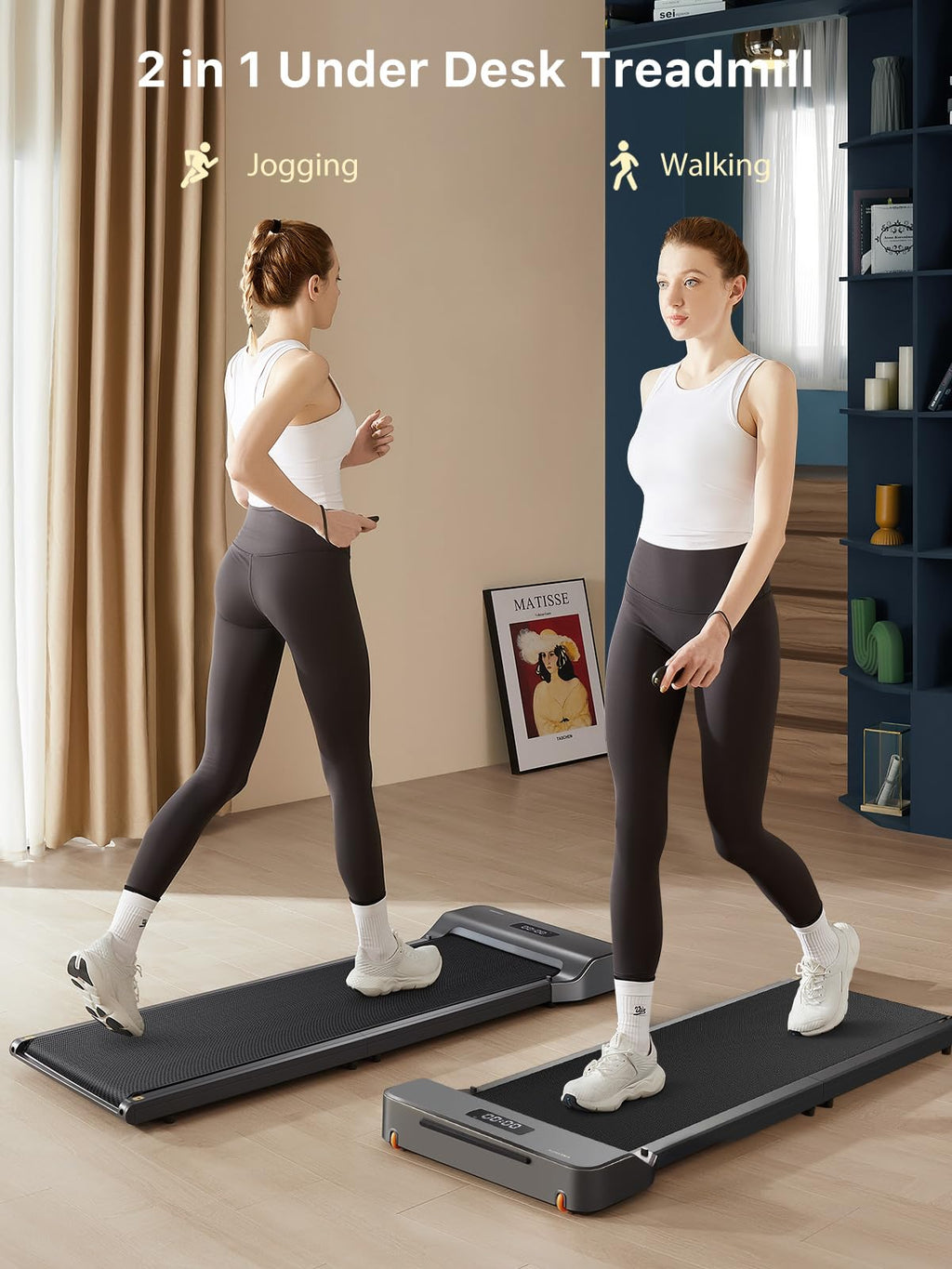 WALKINGPAD Z1 Foldable Walking Pad Treadmill for Home Office, Under Desk Treadmill with Adaptive Speed Control, Compact Design for Small Spaces, No Assembly Needed