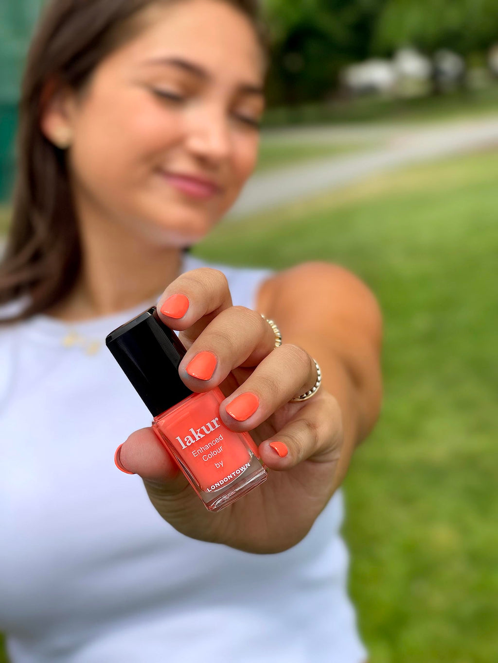LONDONTOWN LONDONTOWN LAKUR Nail Polish, Nail Lacquer, Flashback, Sunset Orange, 1 ct.