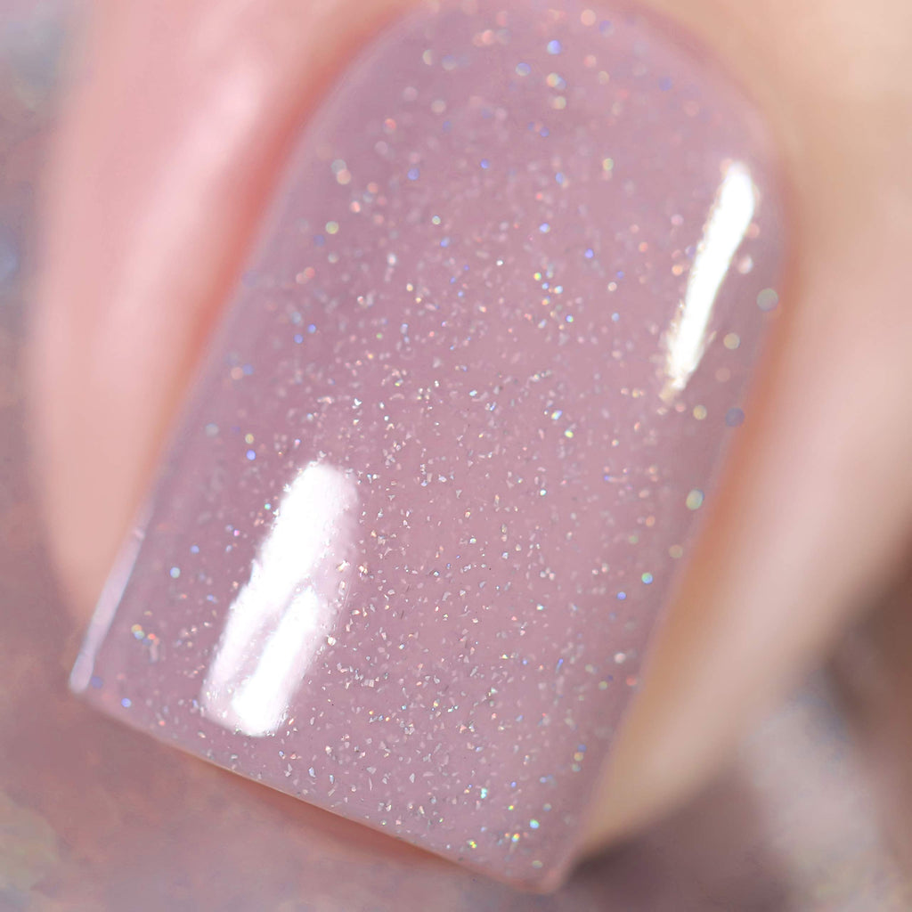 ILNP Internship - Dusty Plum Neutral Nail Polish, Subtle Holographic, Chip Resistant, 7-Free, Non-Toxic, Vegan, Cruelty Free, 12ml