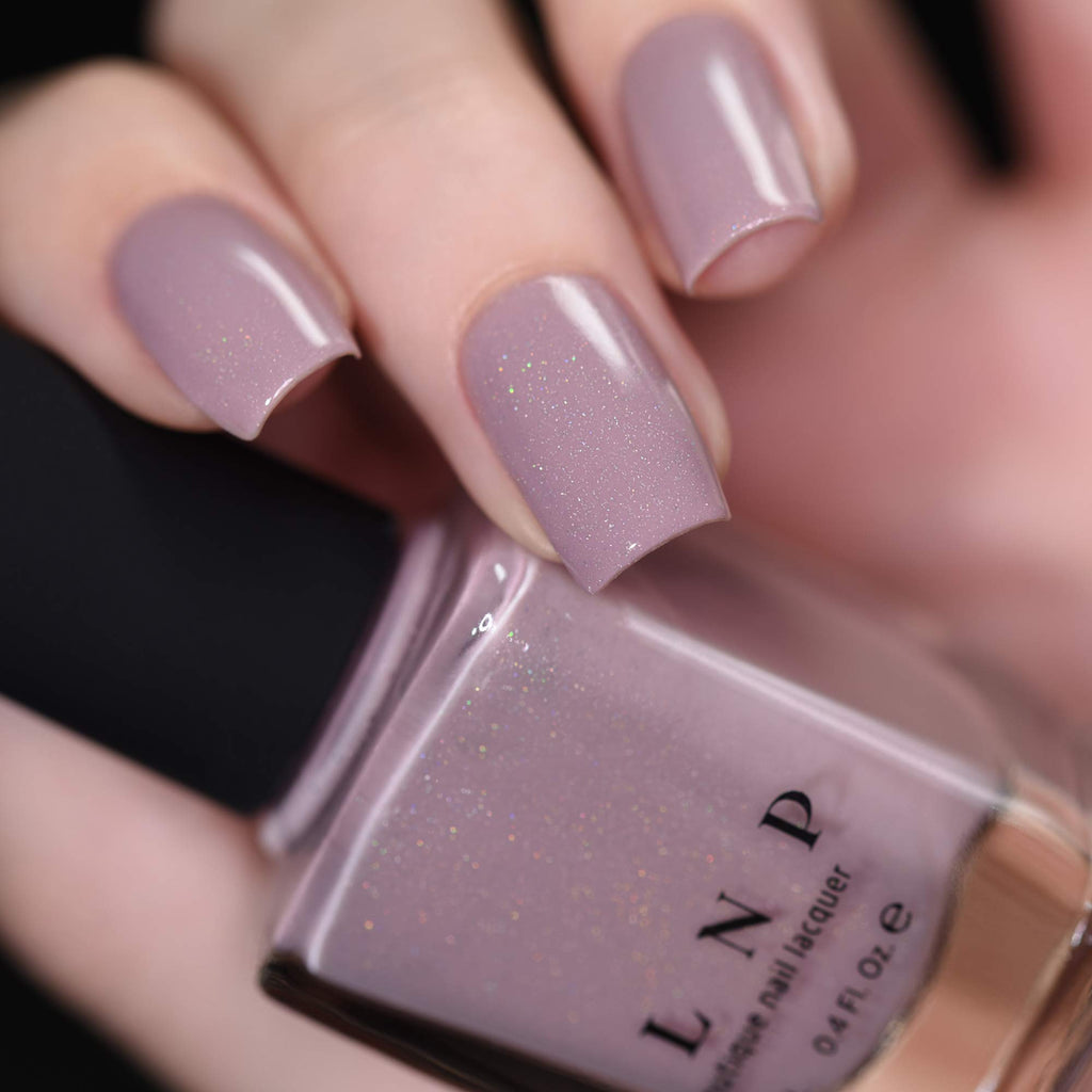 ILNP Internship - Dusty Plum Neutral Nail Polish, Subtle Holographic, Chip Resistant, 7-Free, Non-Toxic, Vegan, Cruelty Free, 12ml