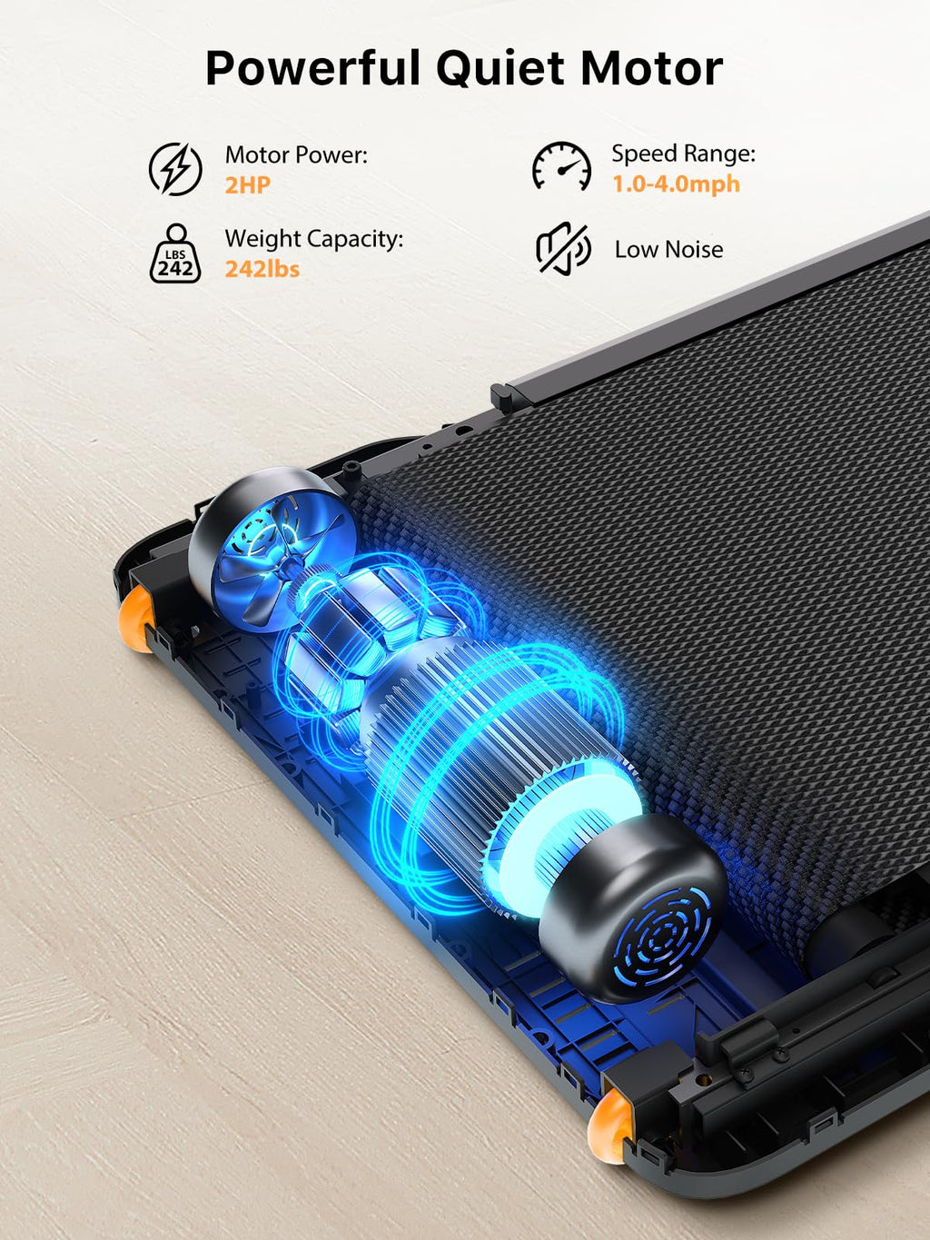 WALKINGPAD Z1 Foldable Walking Pad Treadmill for Home Office, Under Desk Treadmill with Adaptive Speed Control, Compact Design for Small Spaces, No Assembly Needed