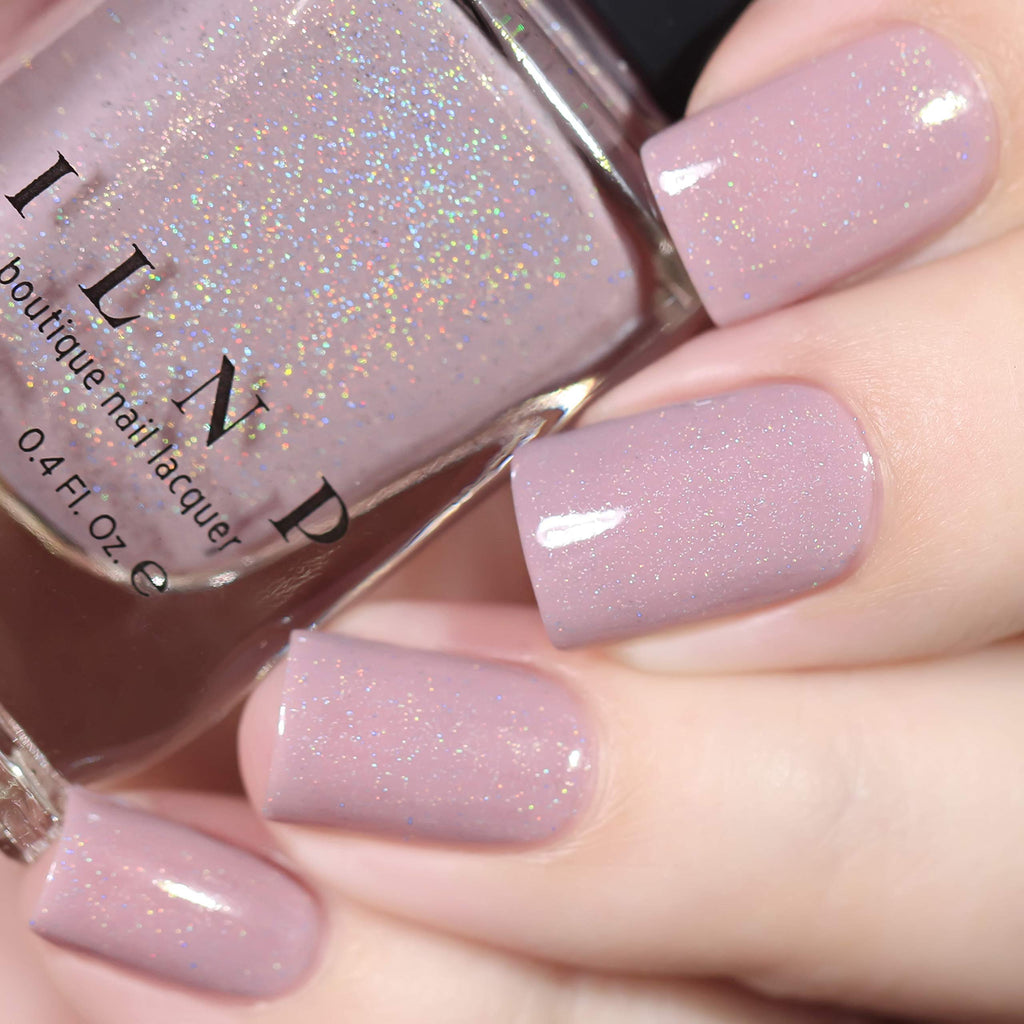 ILNP Internship - Dusty Plum Neutral Nail Polish, Subtle Holographic, Chip Resistant, 7-Free, Non-Toxic, Vegan, Cruelty Free, 12ml